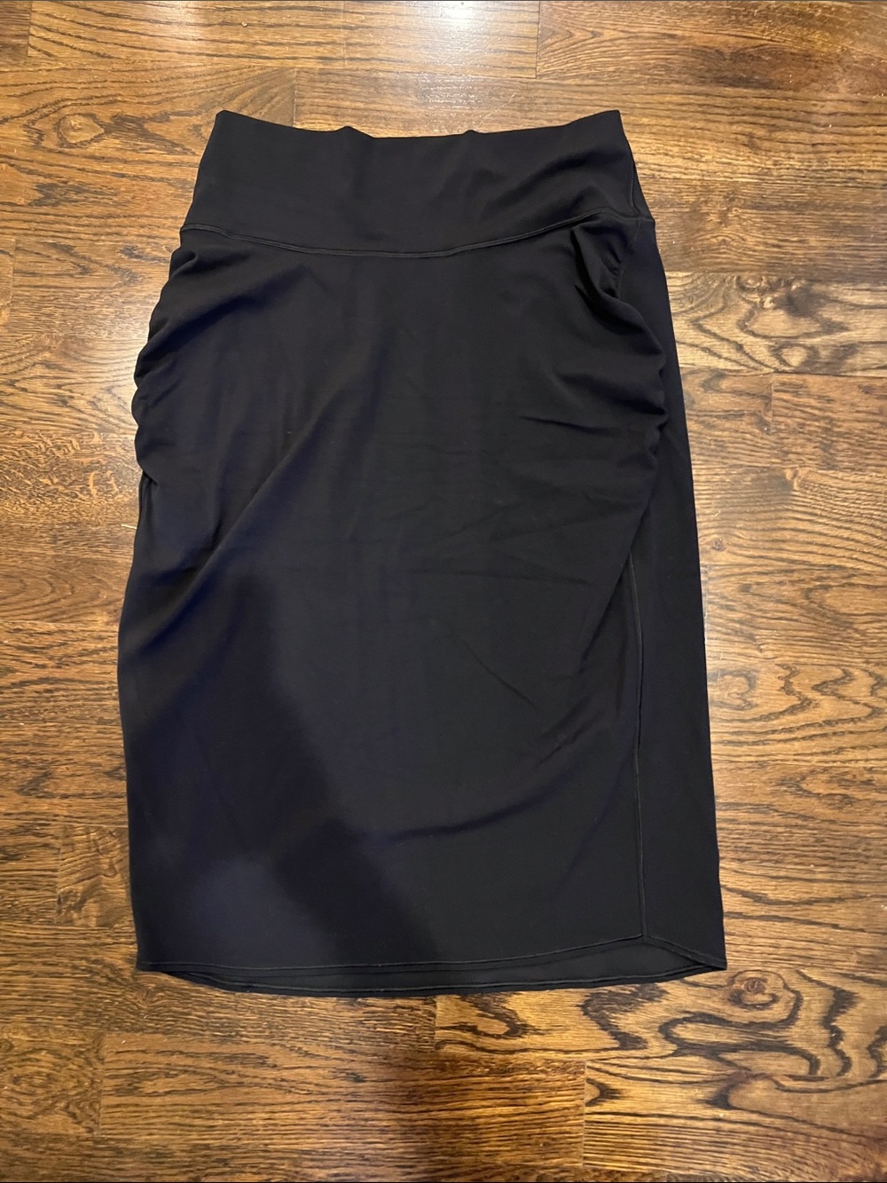 Athleta Black midi Skirt with Sculpting Waistband
